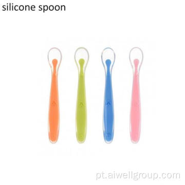 Treinamento de comida para bebê Silicone Feeding Spoon